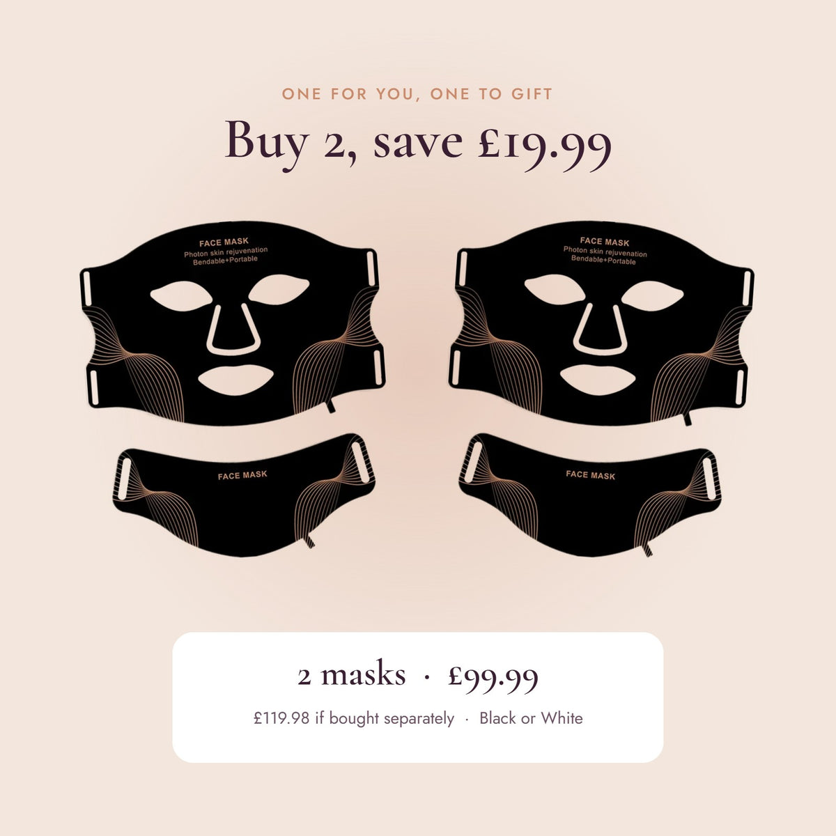 Buy 2 Lumhour masks and save £19.99
