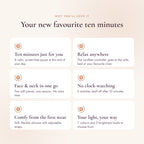 Why you'll love Lumhour: ten minutes just for you, relax anywhere, face and neck in one go